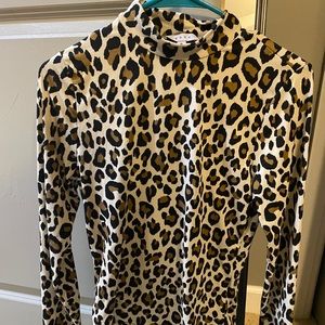 cheeta print long sleeve top